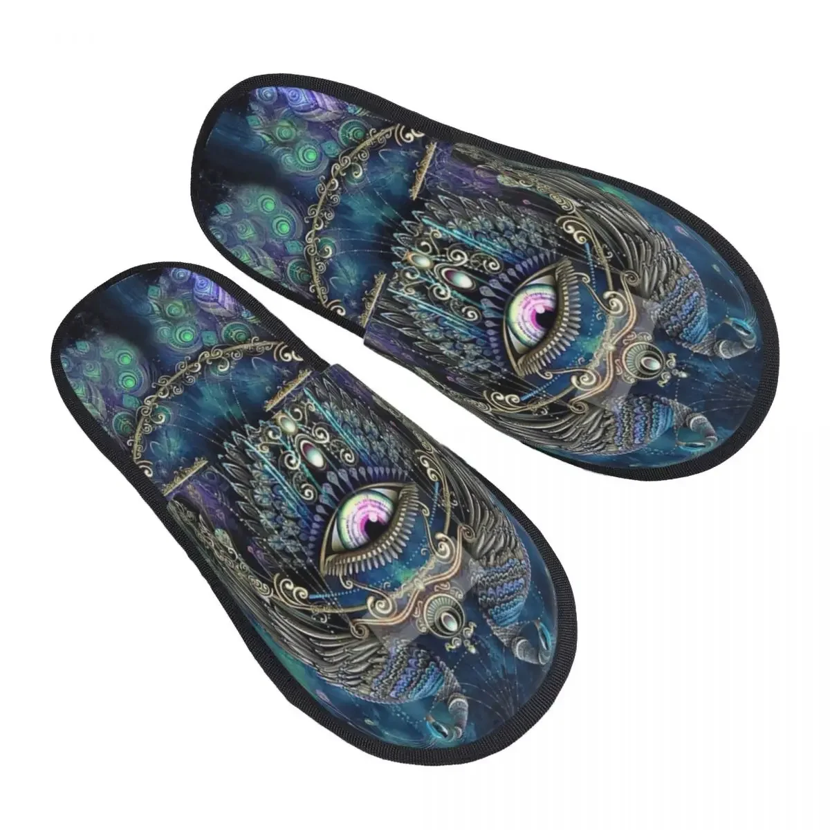 Slippers maison paon mignonnes et belles pour femmes, pantuflas esponjosas, chaussures d'intérieur et d'extérieur, mousse
