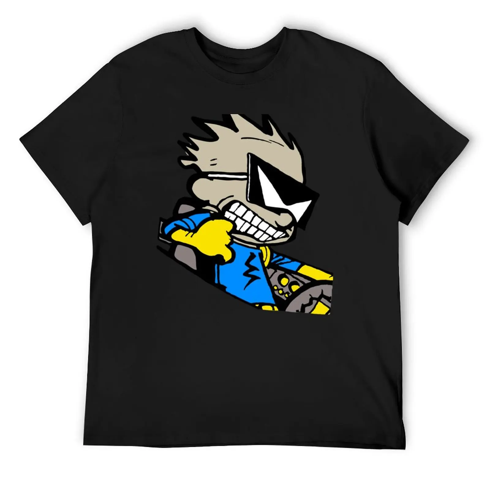 Calvin y hobbes Space man spiff camiseta de gran tamaño camisetas gráficas de algodón camisetas lisas para hombre