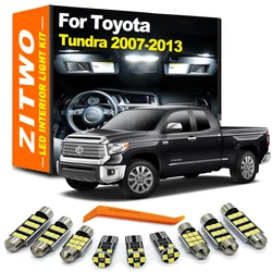 ZITWO 13Pcs For Toyota Tundra 2007 2008 2009 2010 2011 2012 2013 Vanity Mirror Lamp LED Bulb Interior Dome Reading Map Light Kit