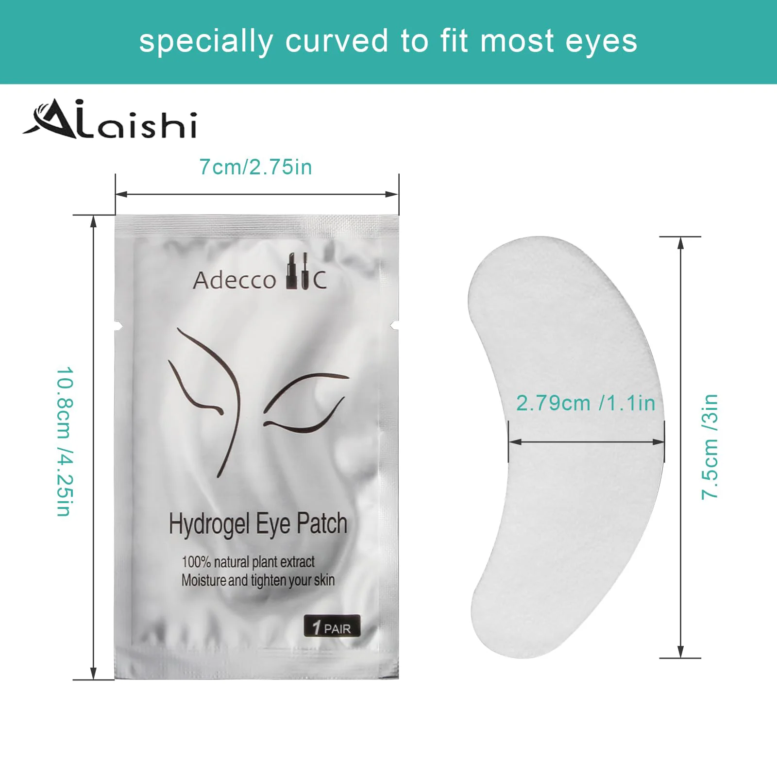 Ailaishi 50 Paar Lash Stickers Hydrogel Patches Enten Wimper Onder Oogkussens Wimpers Verlenging Wimpers Gereedschap Make-Up