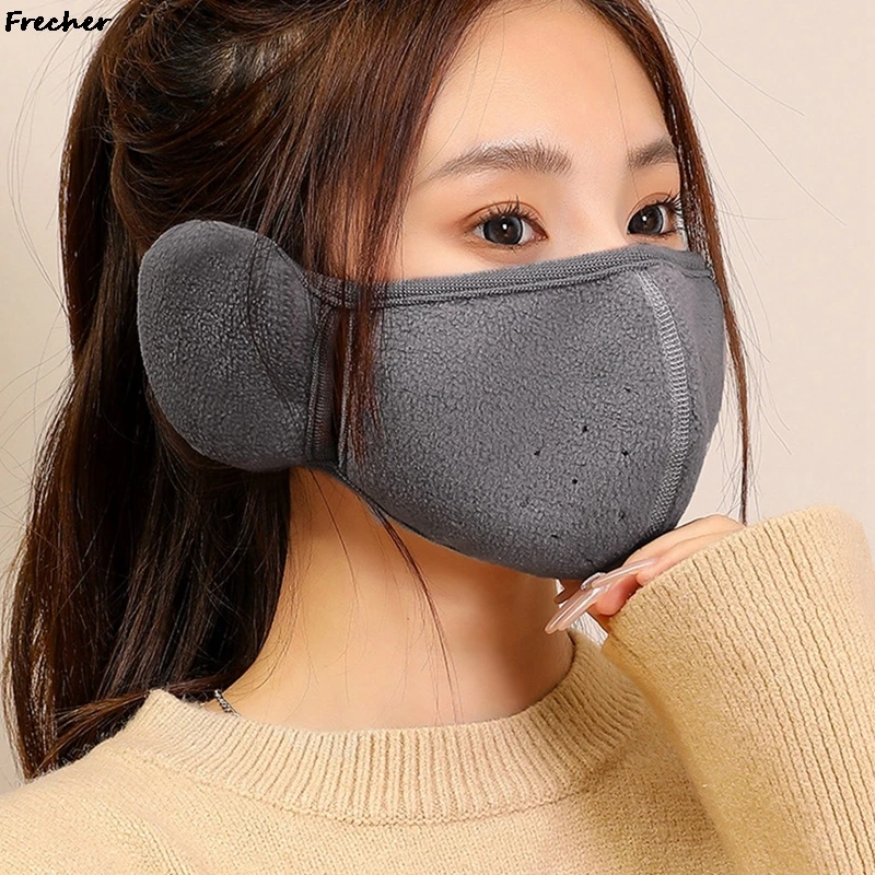 Outdoor Sports Face Cover Reusable Thermal Earflaps Men Women Ear Protection Mouth Cover New Winter Skiing Cycling Earmuff Mask