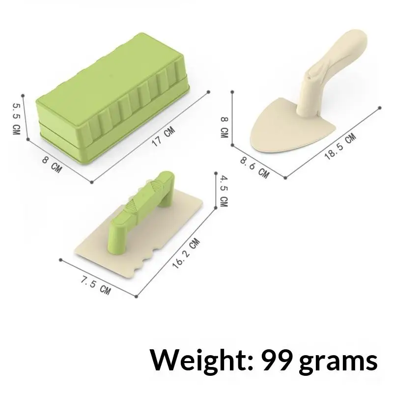 3Pcs Children Beach Toys Outdoor Snow Play Games Kids Sands Toy Shovel Sandbox Castle Building Sand Brick Walls Molds Tools