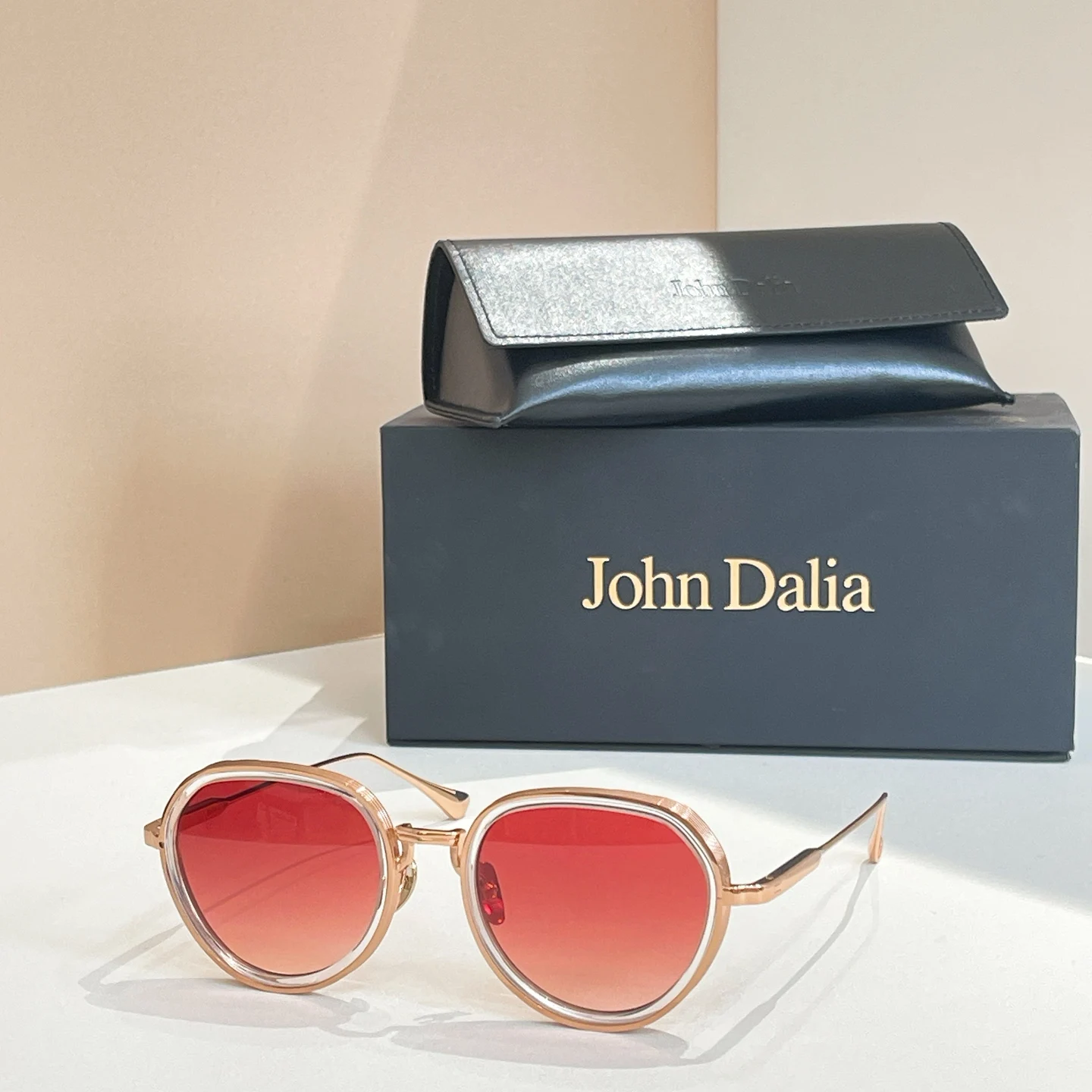 

Original For JOHN DALIA JD SCARLETT Luxury Designer Retro Men Sunglasses Fashion Leisure Top Quality Oval Women Couple Eyewear