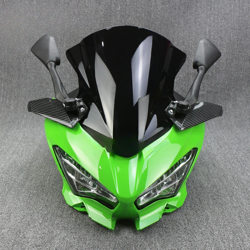 For Kawasaki Ninja 400 NINJA 650 modified accessories shell fixed wind wing windbreaker rear view lens cover  accessories