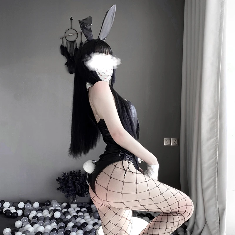 Bunny Girl Sexy Lingerie Anime Cosplay costume Rabbit Bodysuit Erotic Outfit Wrapped Chest Sweet Gift For Girlfriend For Woman