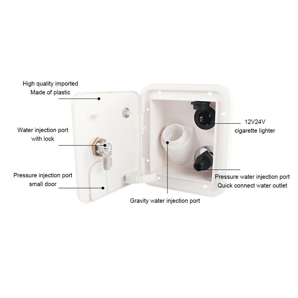 RV Water Hatch Inlet Simple Installation Filler Accessories Household
