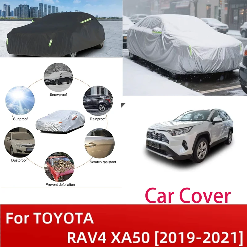

For TOYOTA RAV4 XA50 2019-2021 2020 Full Car Covers Outdoor Sun Anti UV Rain Snow Dust Protection Oxford Cloth Accessories