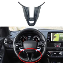 Interior Accessories Carbon Fiber Style Car Steering Wheel Chin Trim Frame Cover For Hyundai i30N 2017-2022 Veloster N