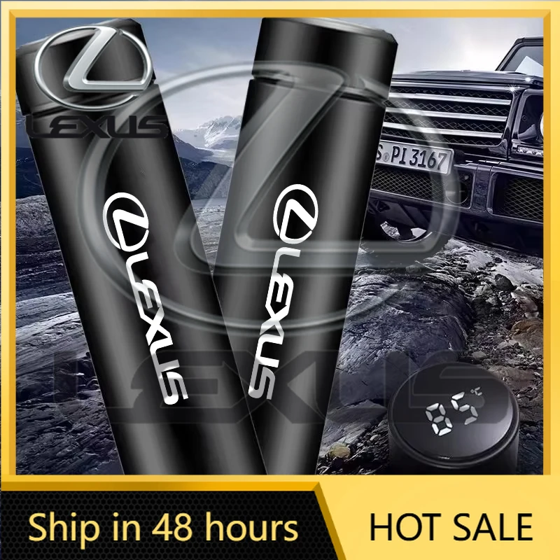 

2026 Hot Interior Stickers 500ML Intelligent Thermos Stainless Steel Vacuum Flask For Lexus LX470 NX300 ES300h IS350 IS200 NX GX