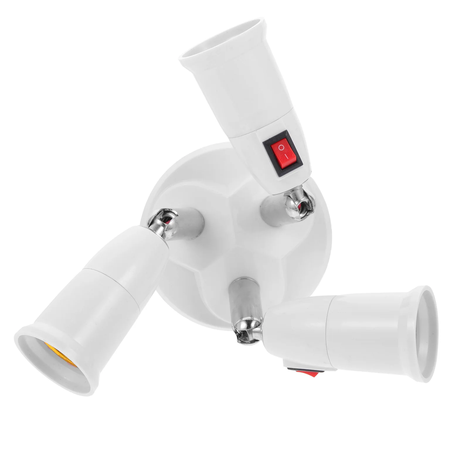 

E27 Bulb Socket Splitter Light Bulb Adapter Converter Heatproof 200° -Resistant Bpt Material For Home Office