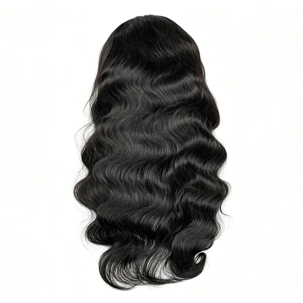 

Extra Long 46 Inch Brazilian Human Hair Wig Natural Color Body Wave Texture 360 HD Clear Lace Front Wig 200 Density Fluffy Soft Human Hair Wigs Women Fashion Cosplay Daily Hair Wig