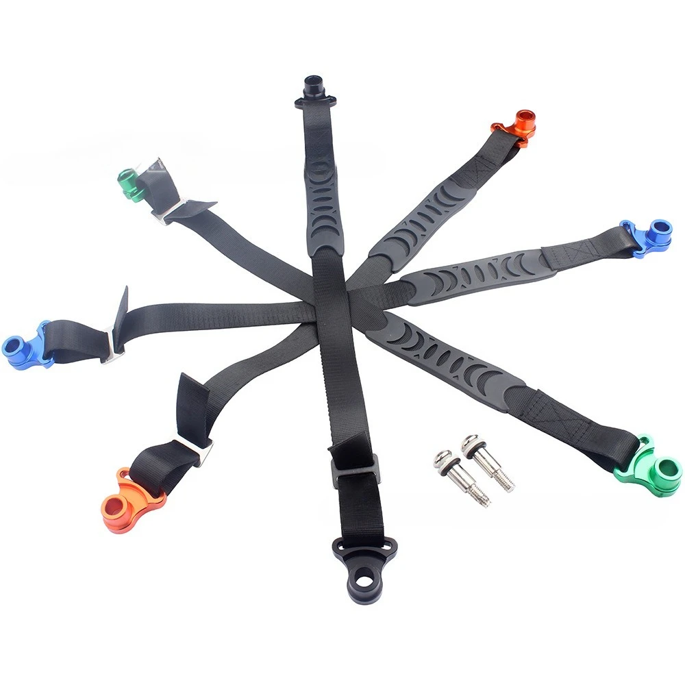Adequado para motocicletas off-road, honda, kawasaki, suzuki, yamaha cnc alça de resgate traseira, estilingue, alça de captação universal