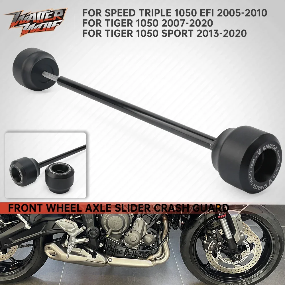 Dla Speed Triple 1050 EFI Tiger 1050 Sport Oś przedniego koła Widelec Crash Slider Guard Wheel Spindle Hub Ochrona przed upadkiem 05-2020