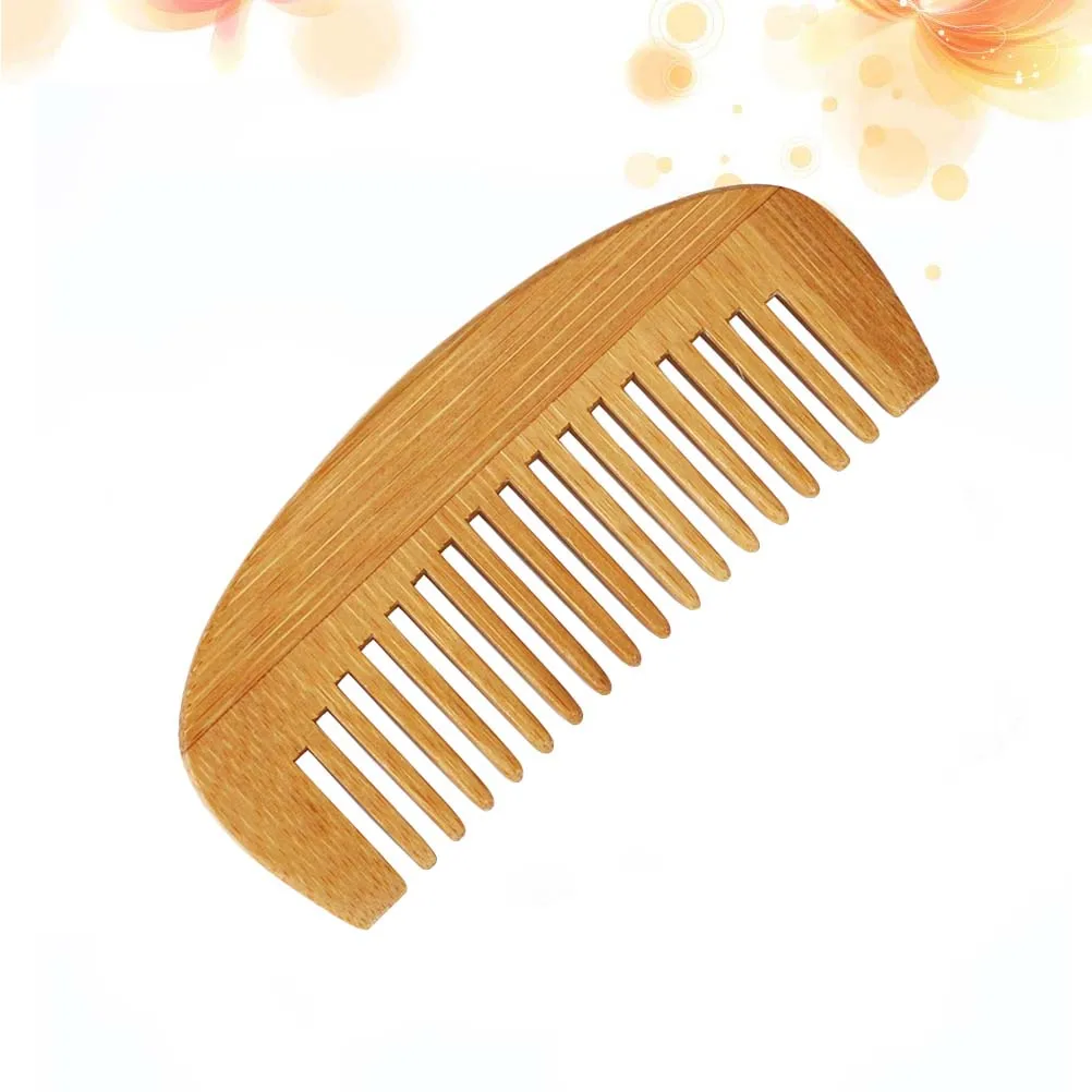 

Bamboo Crescent Comb Anti-static Portable Hair Comb Massage Beard Comb Makeup Beauty Tool (12x5.2cm)
