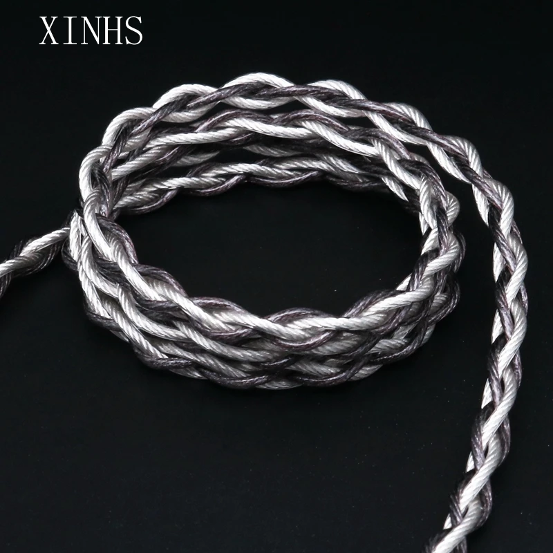 

XINHS A10 4-core black graphene fever grade single crystal copper plated silver wire, thickened headphone cable upgrade cable