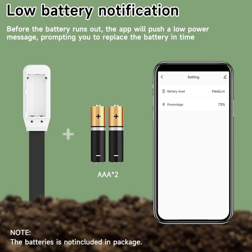 Tuya Zigbee 3.0 Smart Soil Tester Sensor, Wireless Temperature & Humidity Detector, Prevent Overwatering for Plants Potted view 5