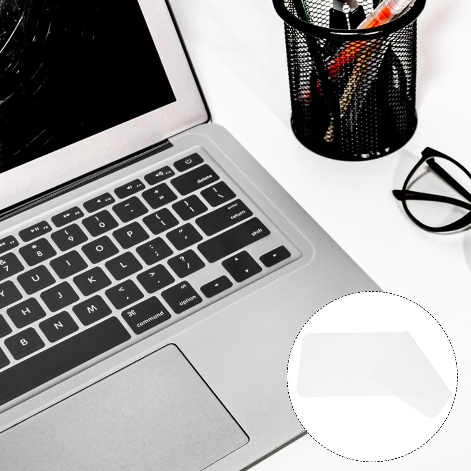 2Pcs Clear Silicone Keyboard Cover for 12-14 Inch Laptops Ultra-Thin Transparent Keyboard Protector Liquid Resistant Dustproof