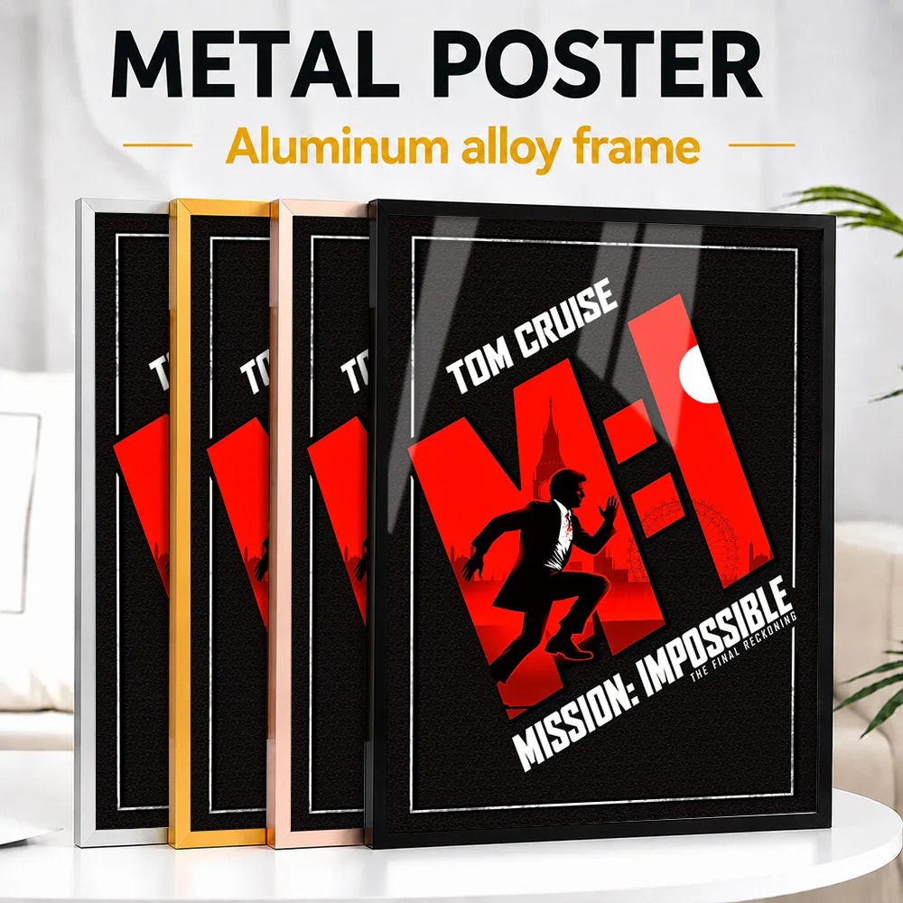 Mission Impossible Final Reckoning Metal Poster With Aluminum Alloy Frame Customized Painting Style Wall Art For Home Office