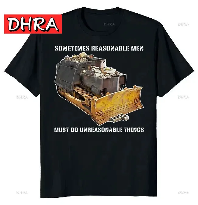 كيلدوزر معقول كلاسيكي خمر الجدة تي شيرت رياضي دافئ الجرافيك الحد الأدنى قميص رياضي الصيف نابضة بالحياة تي شيرت مطبوع