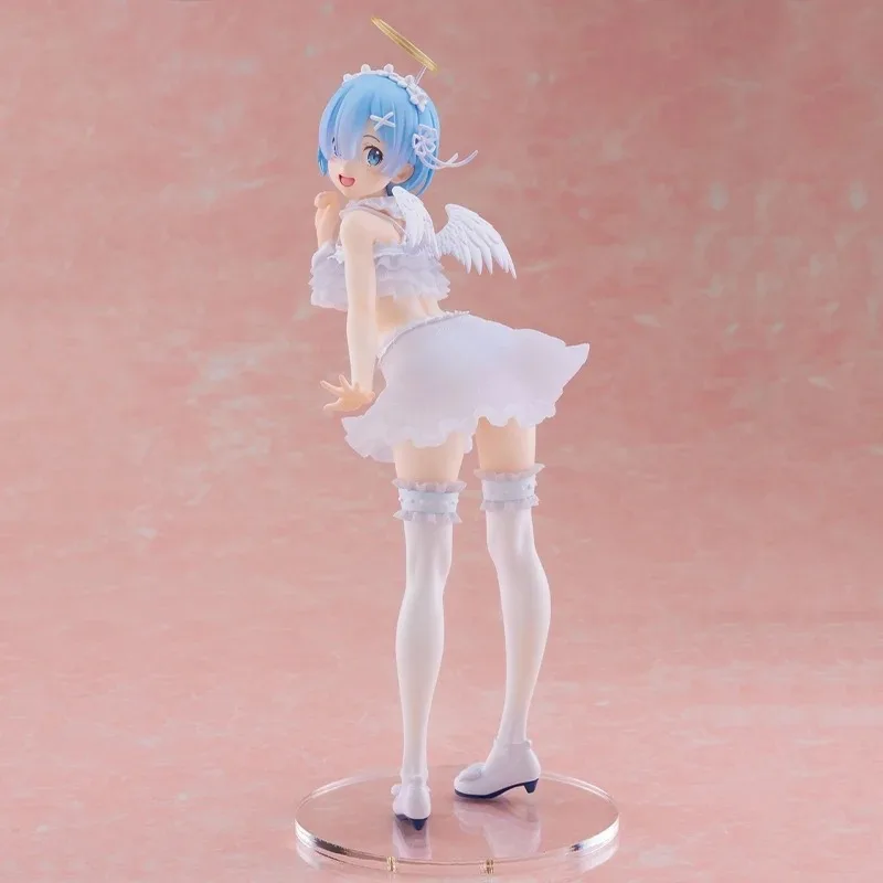 W magazynie Figurka Taito Precious Rem Pretty Tenshi Ver. Re:life in A Different World From Zero 23Cm Kawaii Doll Anime Model Toys