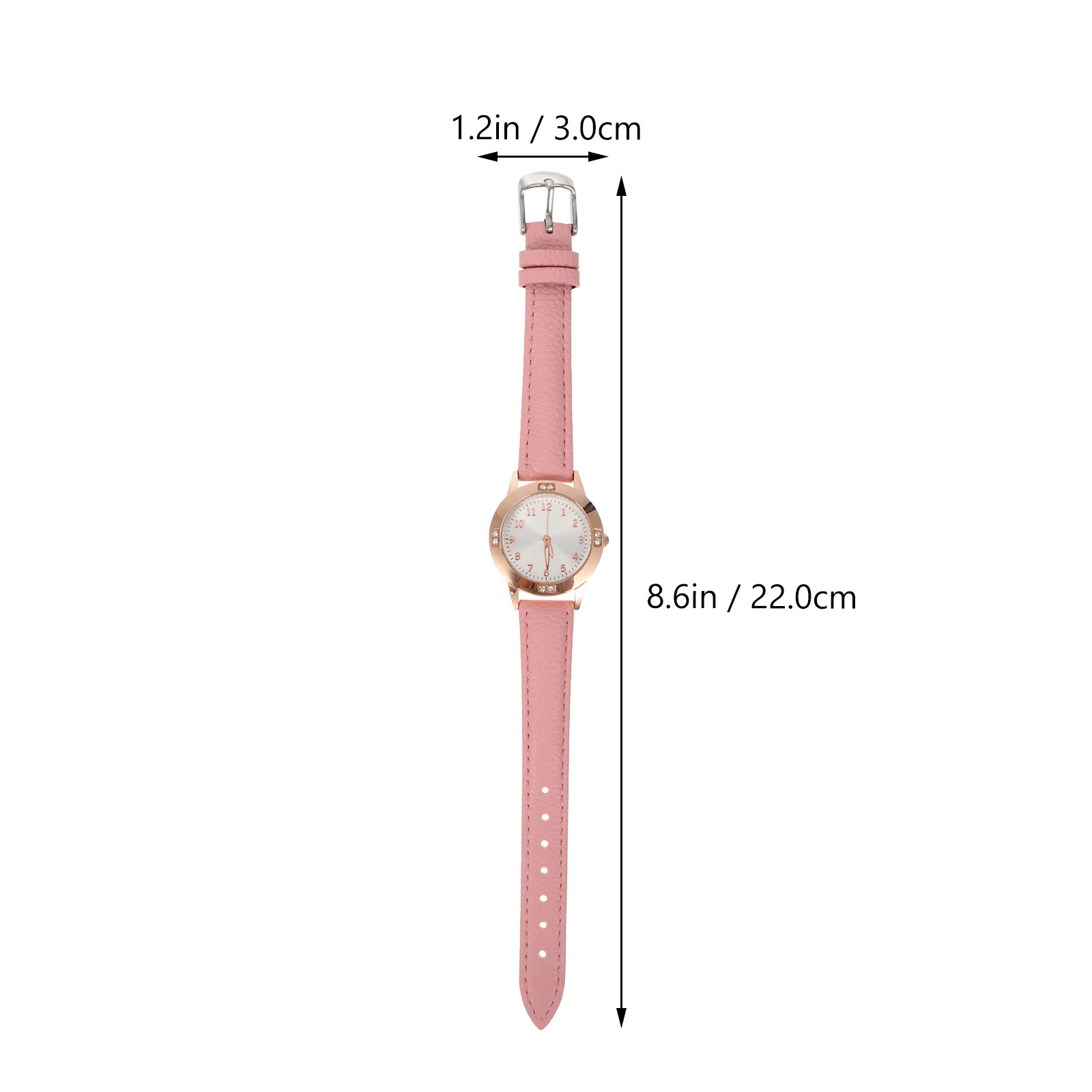 Waterproof Quartz Watch Women Simple Elegant Wristwatch Fashionable Student Diamond-Studded Design Adjustable Belt