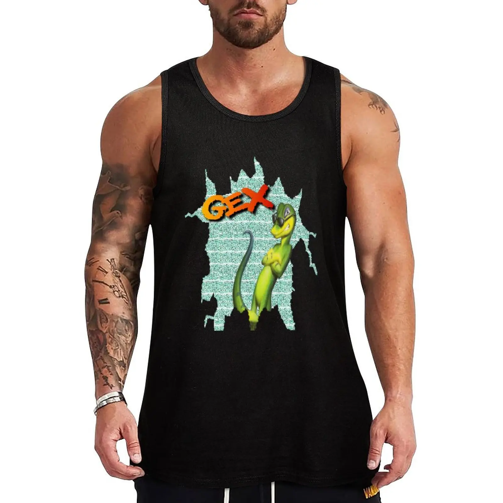 Gex - TV Static Tank Top summer clothes Men's summer vest