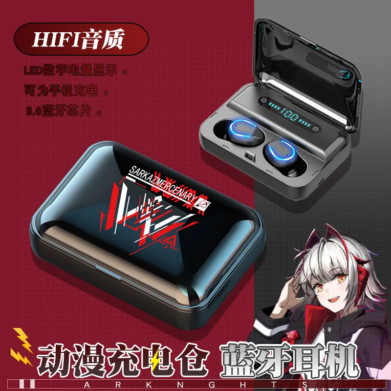 W Cos Bluetooth Oortelefoons Arknights W Cosplay Set Voor Android Draadloze Oordopjes Bluetooth 5.0 Hd Anime Cos Voor Vrouwen Mannen Geschenken