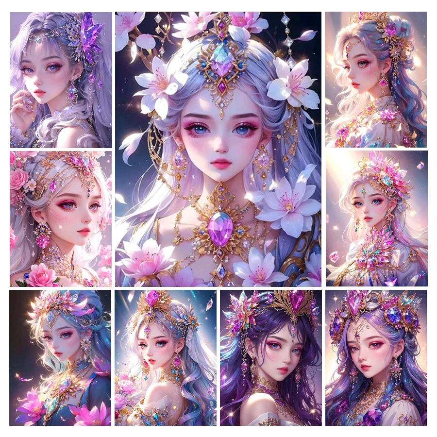 

Diy 5D Mosaic Arts Ancient Chinese Woman Diamond Painting Girl Full Rhinestone Embroidery Picture Handicraft Home Decor JX0008