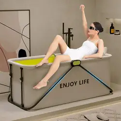 Portable Large Foldable Bathtub for Adults and Children 1.2/1.5m Full Body Soaking Tubs Household Shower Artifact Inflatable