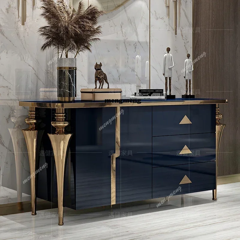

Hot sales Italian Luxury Living Room Cabinet European Elegance Entrance Storage Cabinet High-end Home Furniture