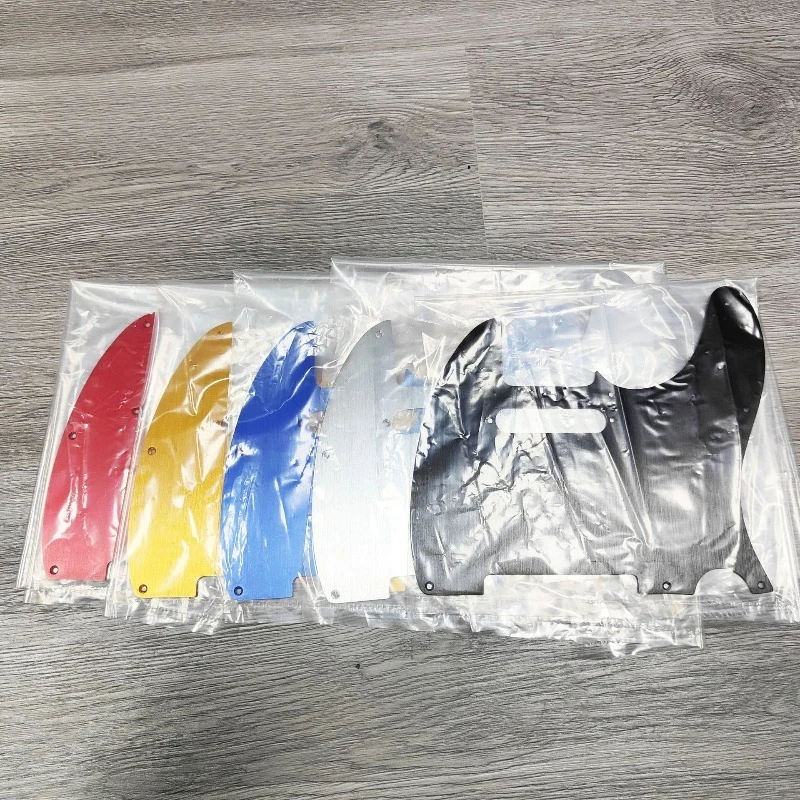 

Premium Brushed Aluminum Electric Guitar Pickguard for Tele Guitar, 8-Hole Chrome Front Panel Cover