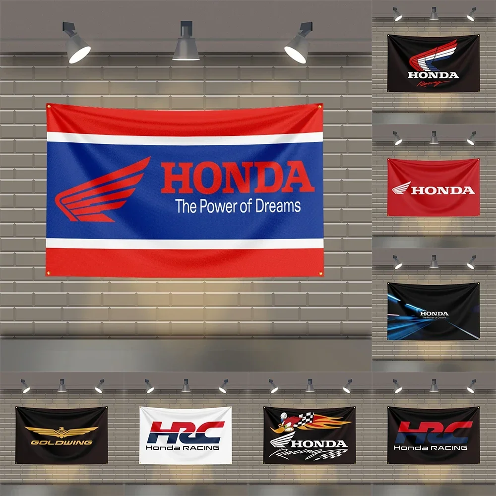 3x5ft Official Honda Racing HRC Flag, High Quality Durable Polyester Printed Banner. Great for Racing Fans and Collectors