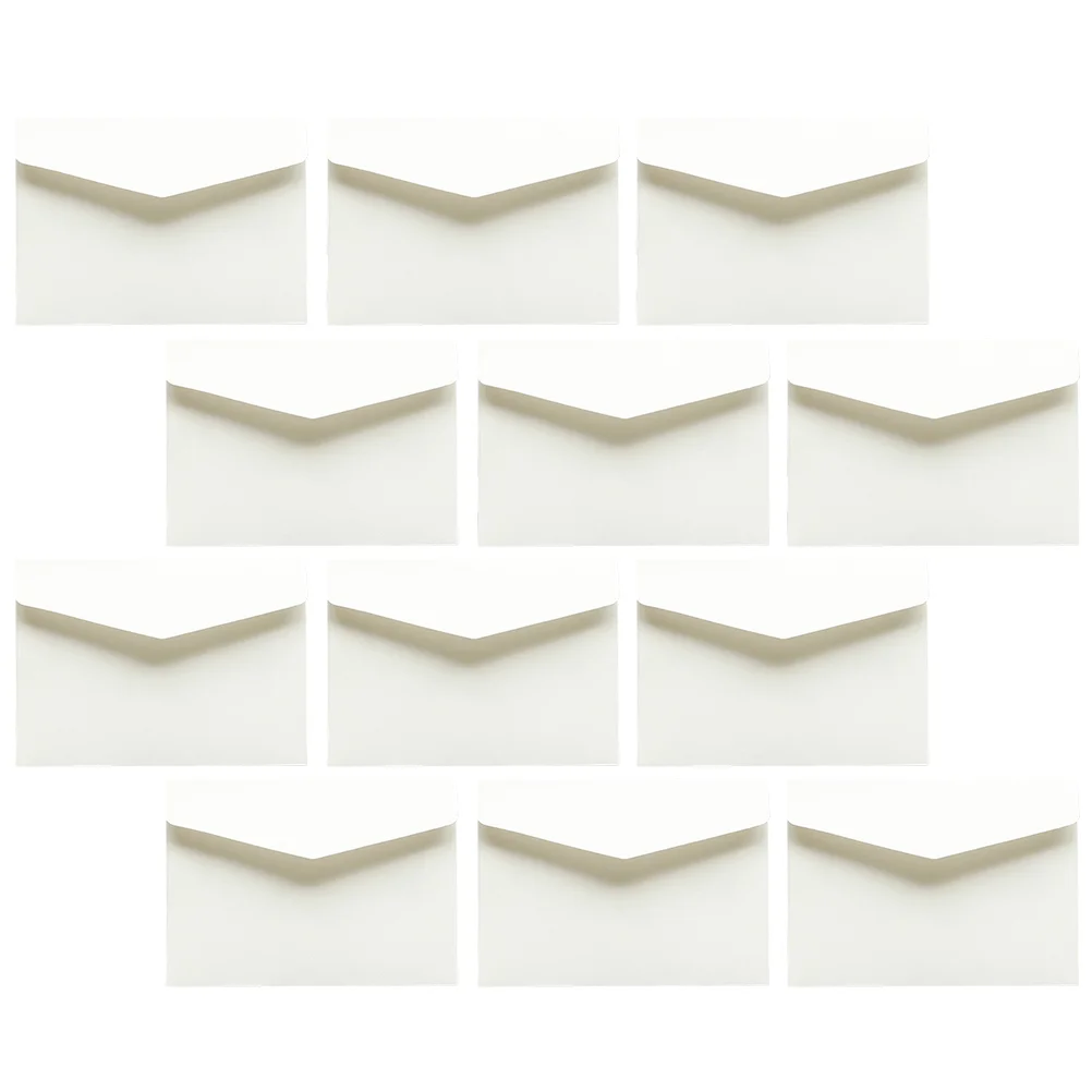 

100 Pcs Mini Blank Envelope Office File Cash Envelopes Paper Money Storage Bags Business White