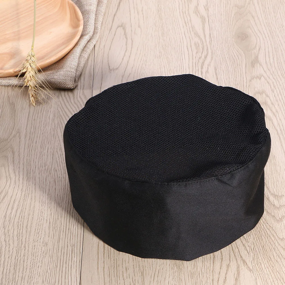 3 Stück schwarze Kochmütze, atmungsaktives Mesh, Küchenmütze für Männer und Frauen, verstellbar, Unisex, Kochen, Catering, Arbeitsmütze, Kochmütze