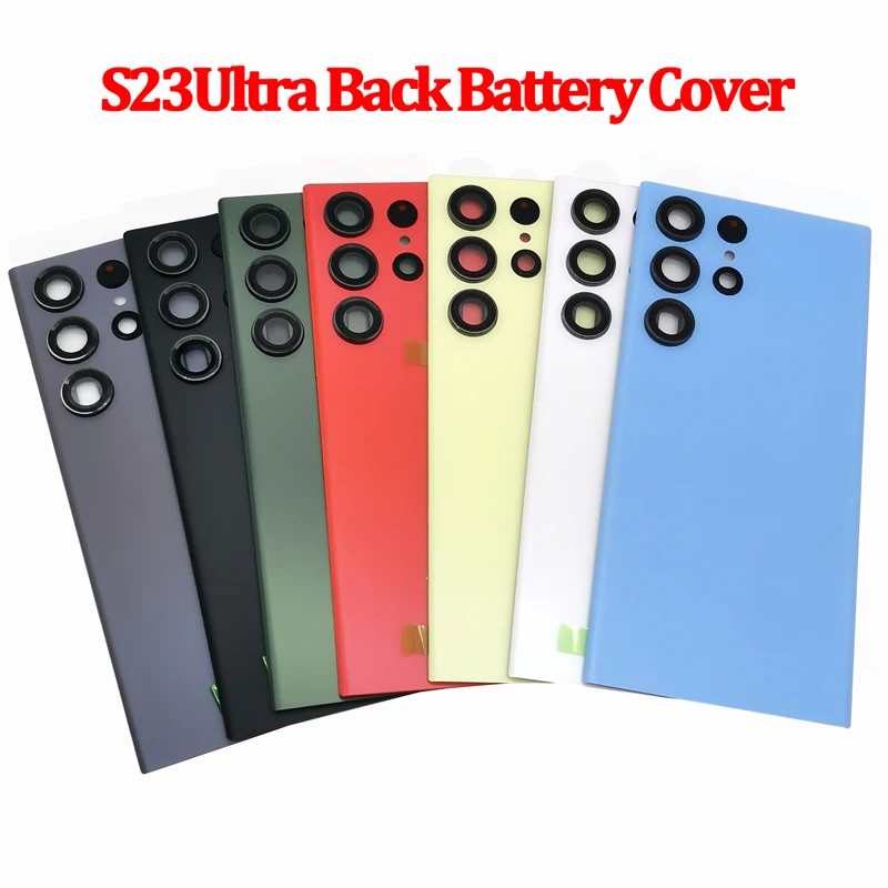 

For Samsung Galaxy S23 Ultra Back Battery Cover Glass Rear Housing Cover Replacement With Camera Lens Galaxy S23Ultra S918 S918B