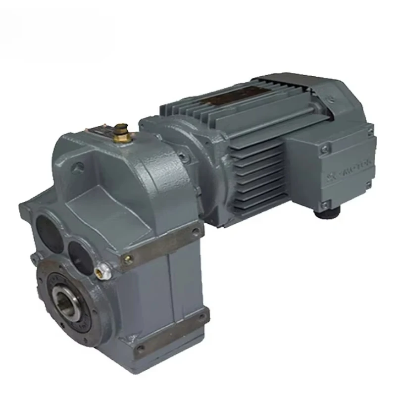 Motor three-phase gearbox, parallel shaft of gearbox, spiral gear of motor reducer