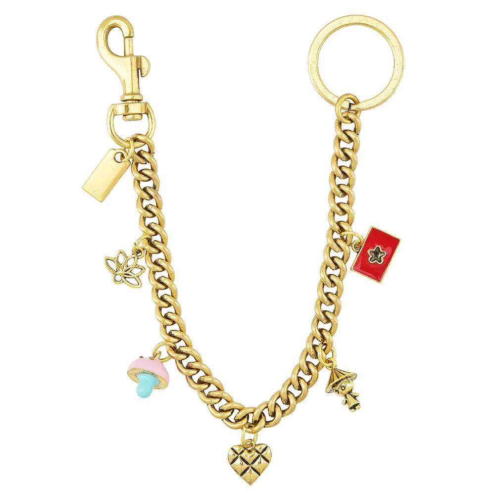 202523/5000 Универсальная сумка Instagram на цепочке, популярная сумка через плечо в форме гриба в форме сердца и модная цепочка.