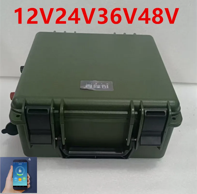 12V 24V 36V 48V 100AH 150Ah 200AH 300Ah 400Ah LiFePO4 Lithium Battery Bluetooth BMS APP for Solar Inverter EV Fishing Boat