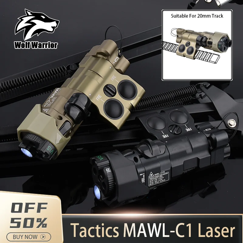 

Mawl C1 Airsoft Metal Tactical Laser CNC Upgraded IR Illumination With Dual Switch Weapon Scout Powerful Flashlight