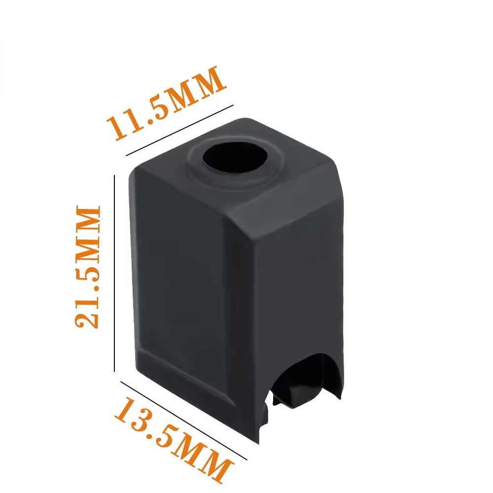 Hochtemperaturbeständige, verschleißfeste schwarze Silikonhüllen, X1, X1C, P1P Bamboo Lab Socken, 3D-Drucker, Hotend-Extruder – Detail 6