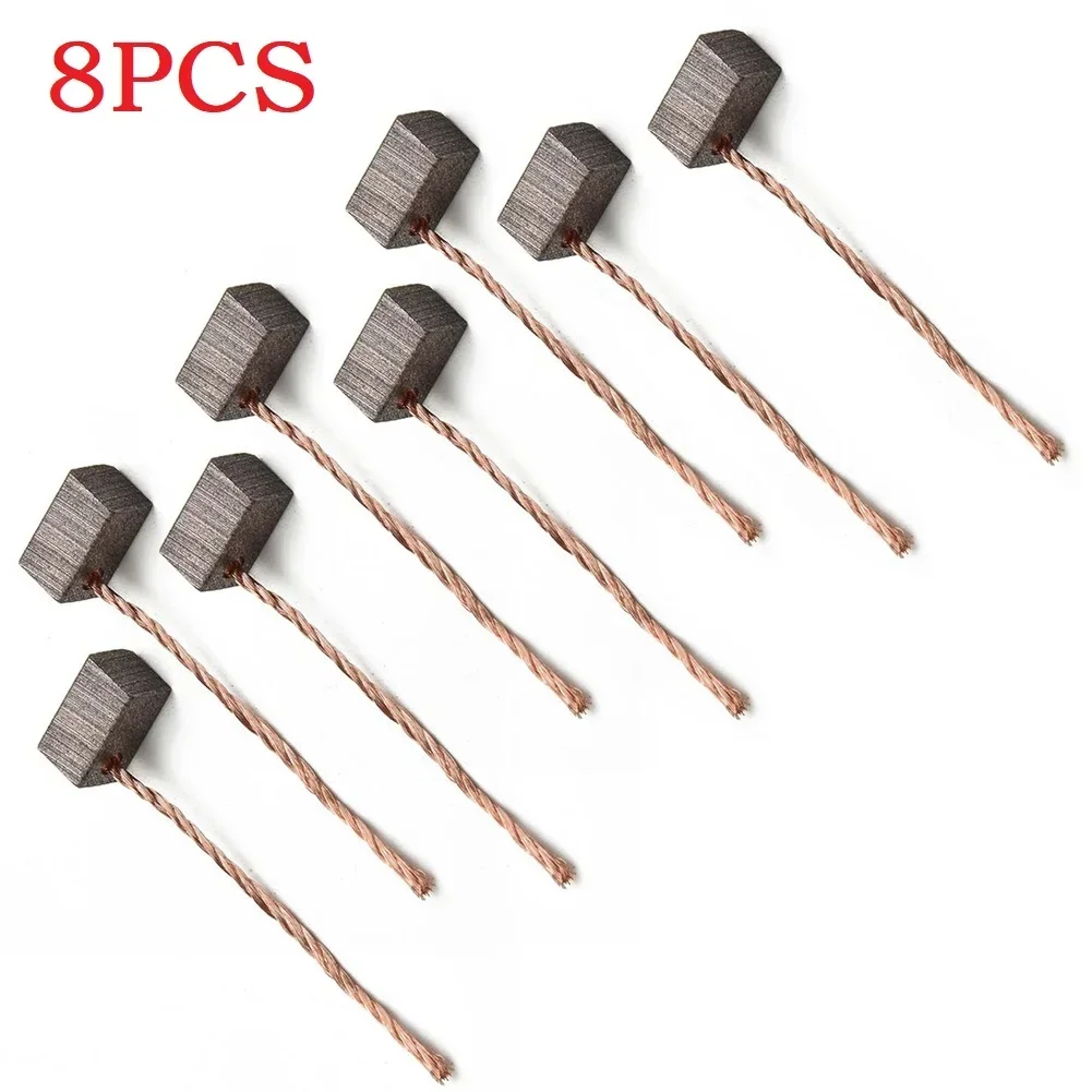 8 Pcs Carbon Brushes 6*6*10mm Replacement Parts For Blower Motor Fan Motor Windshield Wiper Motor Power Tools Accessories