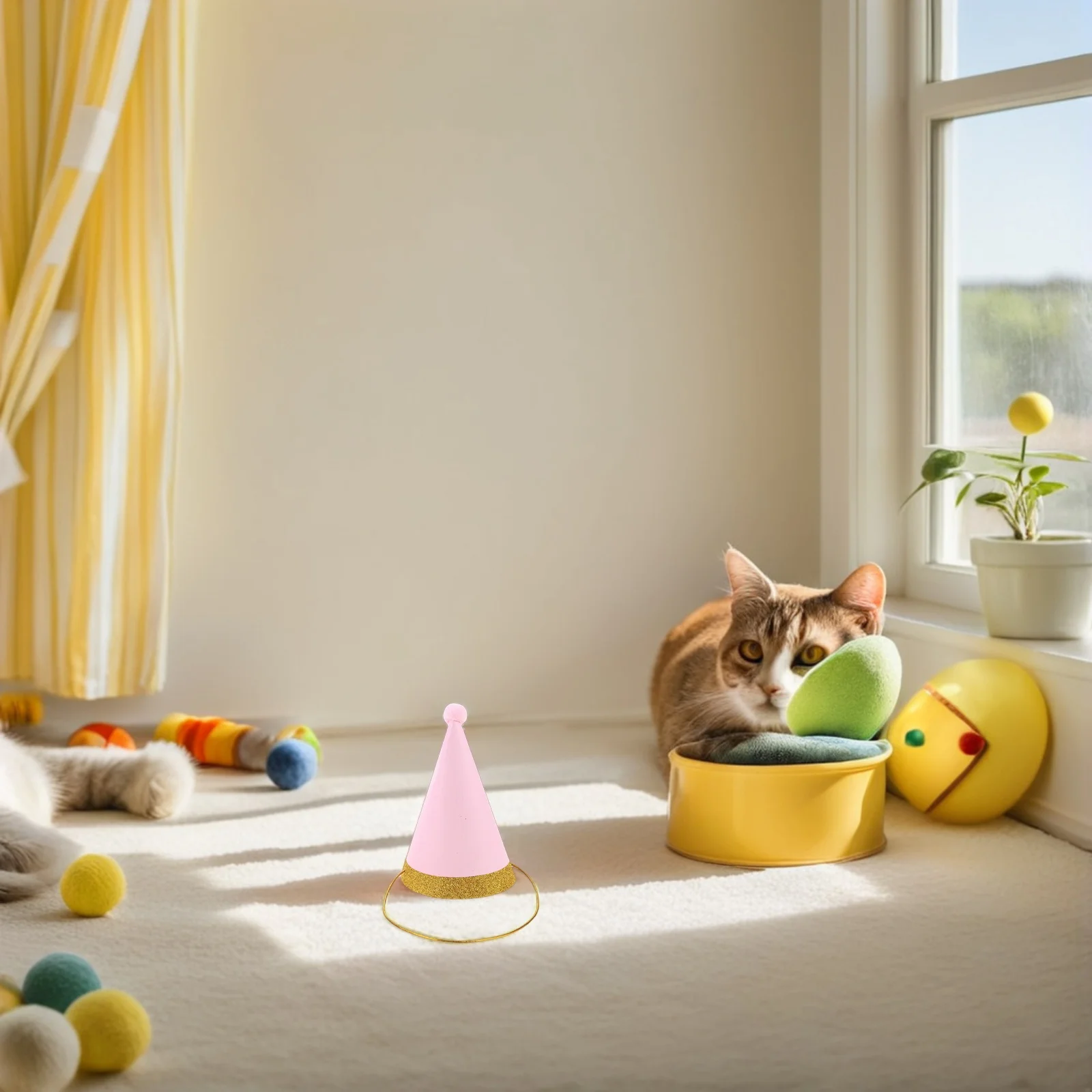 

17923854765 Mini Pet Hats Dog and Cat Hat Decorations Animal Happy Birthday Hats Kitten Birthday Hat Mini Pet Headwear