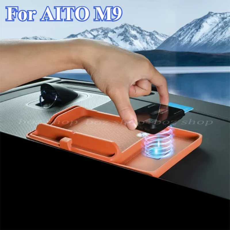 

Car Central Control Screen Storage Box Tissue Box Navigation Screen Rear Storage Box Auto Interior Accessories For AITO M9