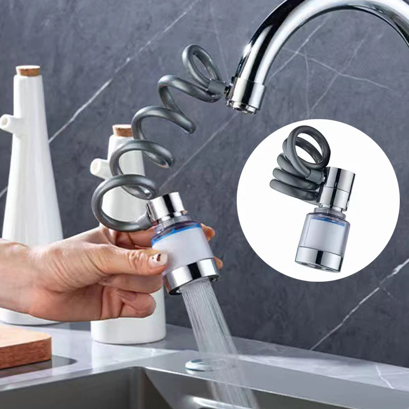 Kitchen Faucet Extender with Filter Flexible Hose Big Boost Universal Bath Tap Bubbler Nozzle Sprayer Kitchen Faucet Extension