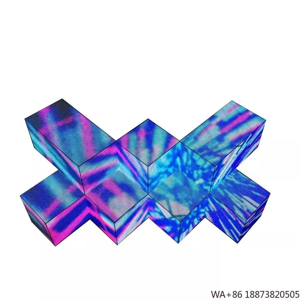 LED gran oferta IP65 letrero publicitario portátil para exteriores pantalla de visualización de cubo mágico vídeo publicitario de dinámica característica de calle