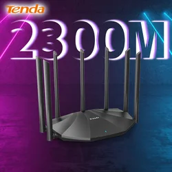 Tenda AC23 AC2100 Router Dual-Gigabit 2.4G 5.0GHz Dual-Band 2100M Wireless Router Wifi Repeater 7  Antennas  Global Version