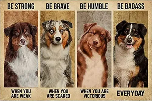 Metal Tin Signs A Boxer's House Rules Funny Boxer Dog Lover Horizontal Poster for Birthday Christmas Halloween Decoration
