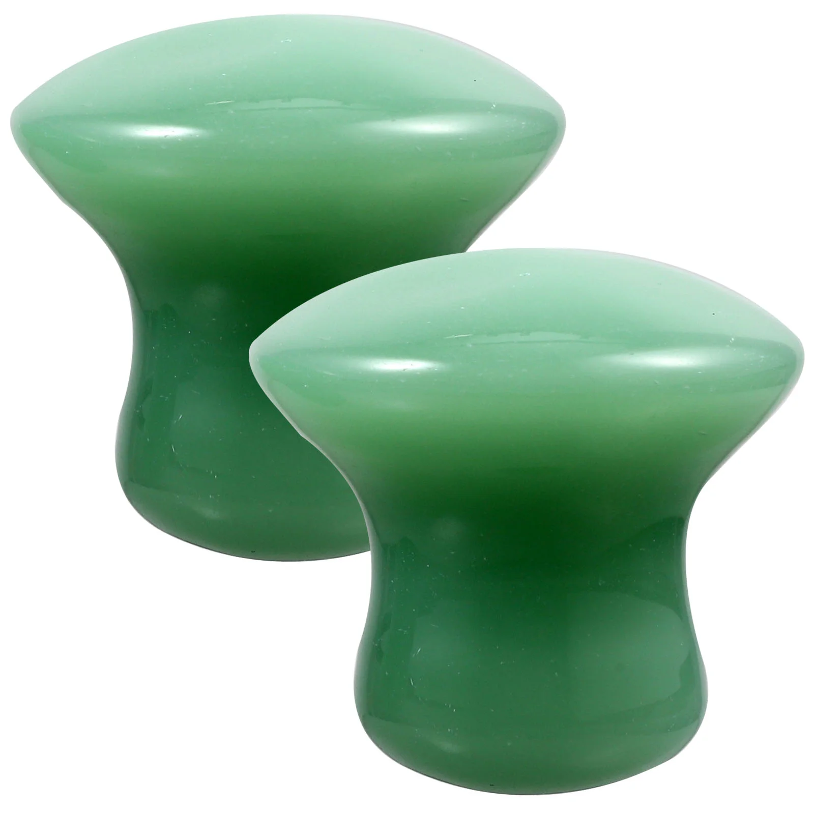 2 Pcs Mushroom Head Massage Stone Facial Massagers Massaging Accessories Aventurine Tools Smooth Jade Shaped Board Beauty