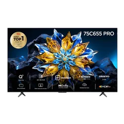 TCL 4K QLED PRO 로컬디밍 TV 안드로이드12 75C655 Pro 189cm · 75인치 · 방문설치