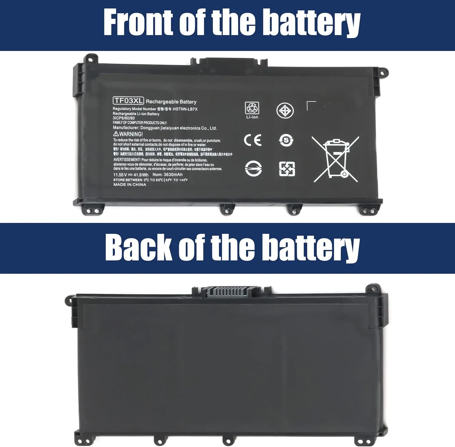 TF03XL TF03041XL 920070-855 Battery for HP Pavilion X360 15-CC665CL 15-CC123CL 15-CC195CL 14M-CD0003DX 14-CD1055CL 17-AR050WM